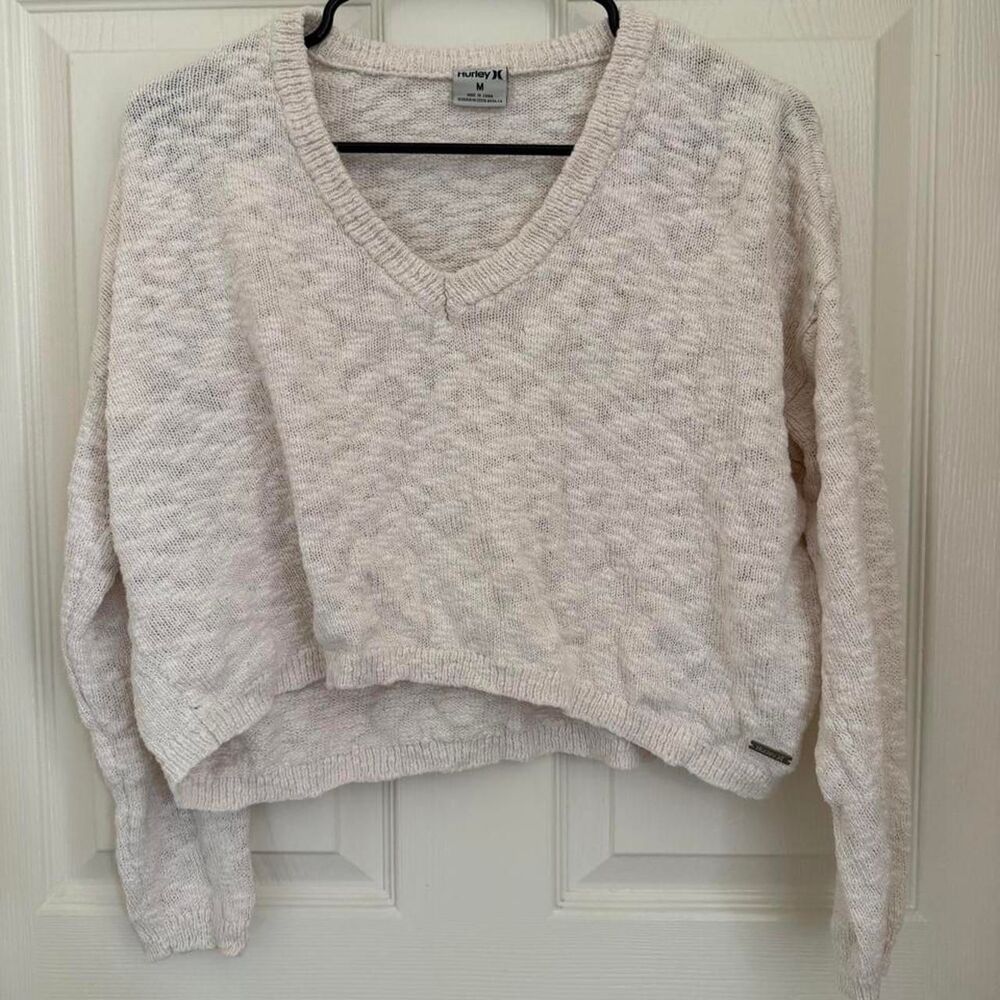 Hurley Women's White and Cream Jumper